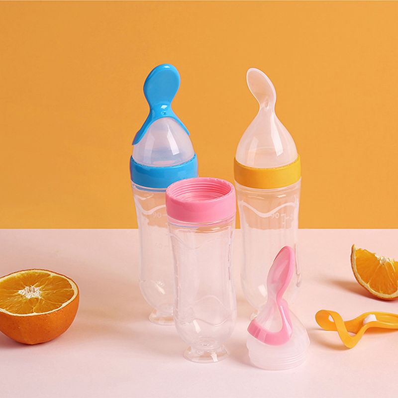 Baby Food Lunch - Knijpen Zuigfles Siliconen Pasgeboren Baby Training