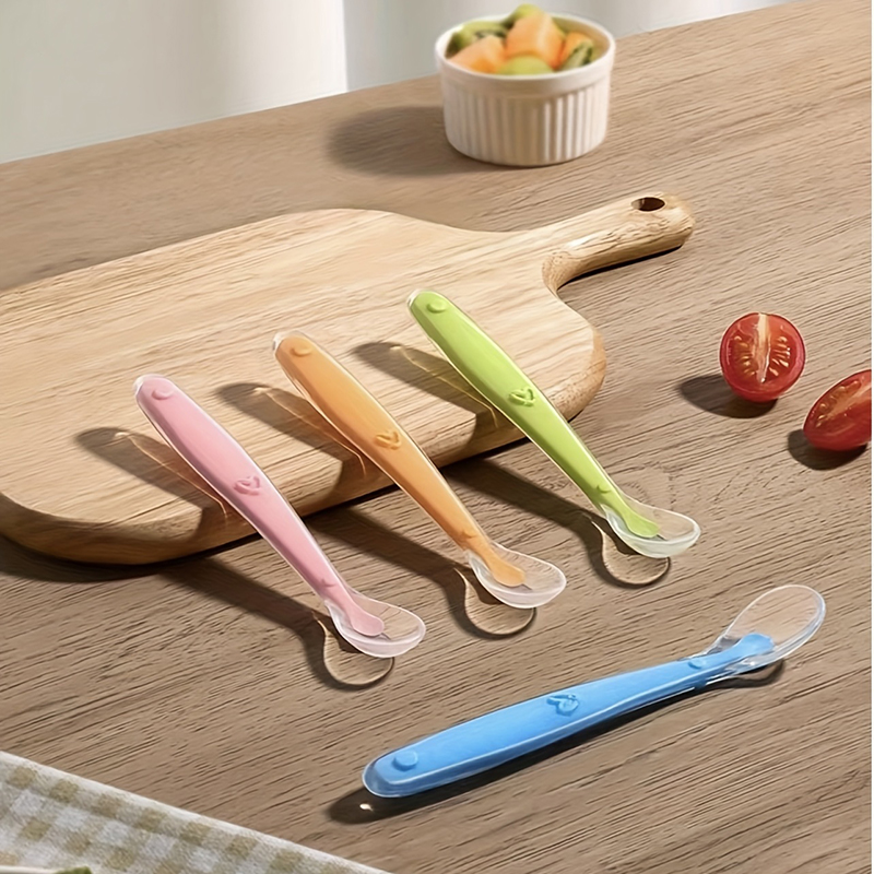 Baby Food Lunch - 1/2 stuks zachte siliconen lepel voor