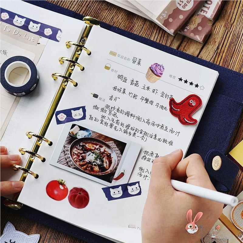 Baby Food Diary - Creatief handgeschreven receptenboekje, losbladig DIY kookboek,