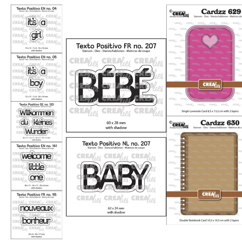 Baby Food Diary - Vierkante Postage Cloud Baby Boy Stansmessen