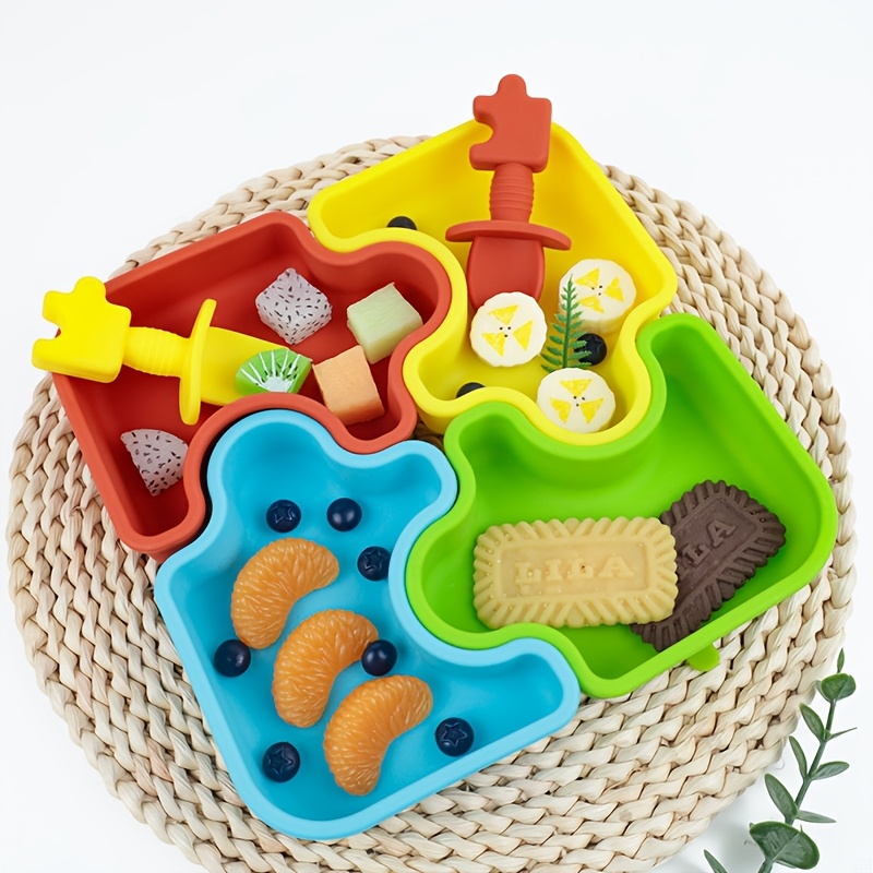 Baby Food Utensils Set - 6 stks/set baby Siliconen Voeden Gebruiksvoorwerp