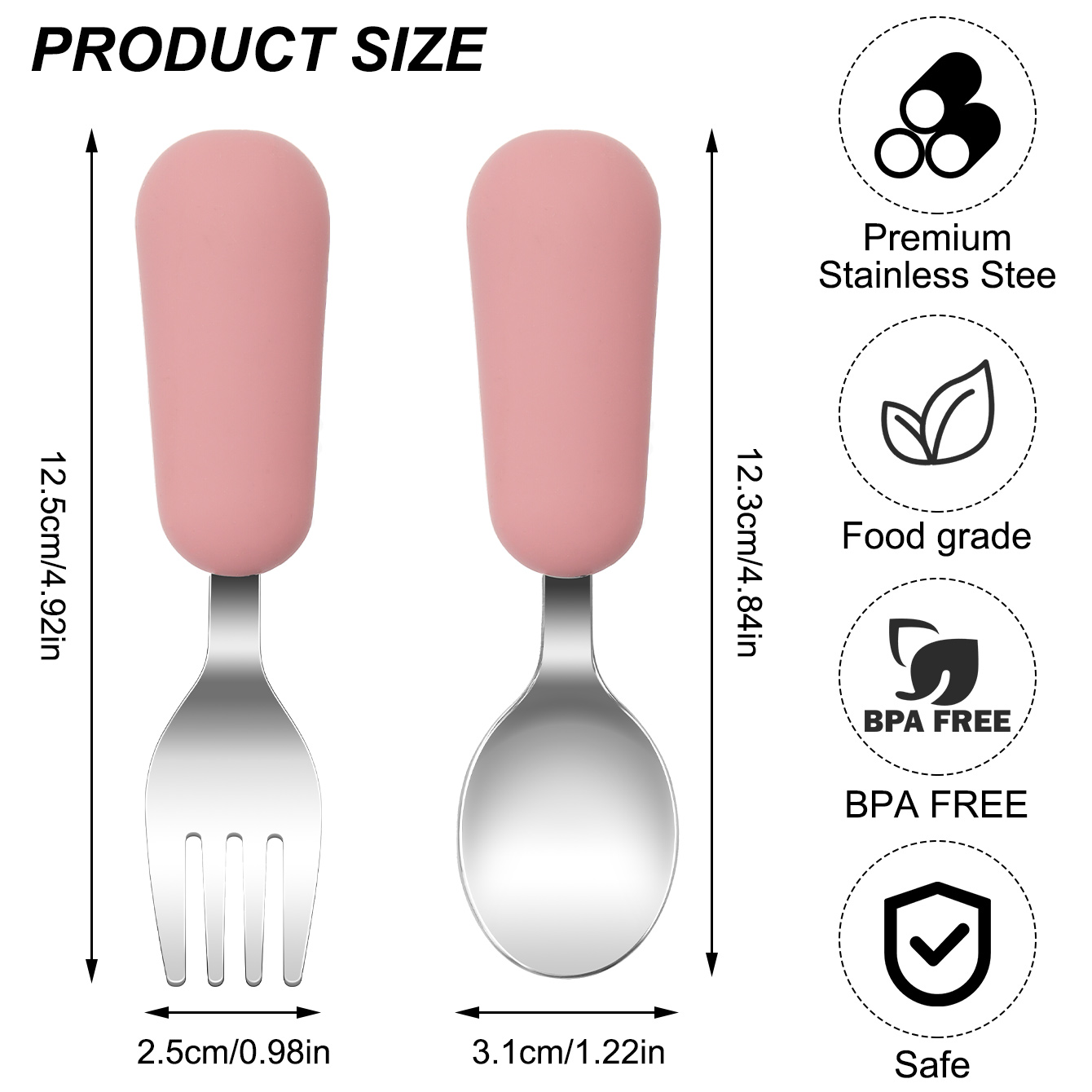 Kleur Kids 2 Stuks Roestvrij S - Baby Food Utensils Set recensie en prijs