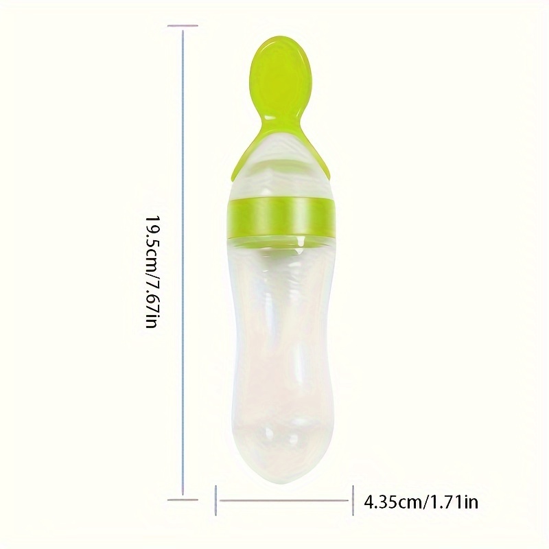Siliconen babyfles met lepel,  - Baby Food Lunch recensie en prijs