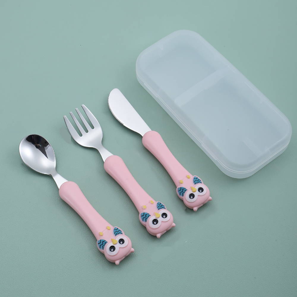 3pcs Kinderen Lepel Vorken Box - Baby Food Utensils Set recensie en prijs