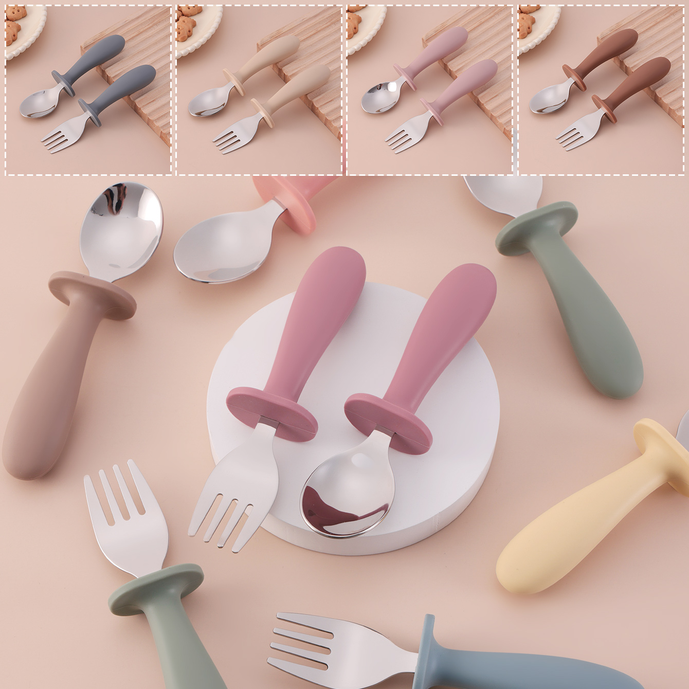 Kleur Kids 2 Stuks Rvs Lepel V - Baby Food Utensils Set recensie en prijs