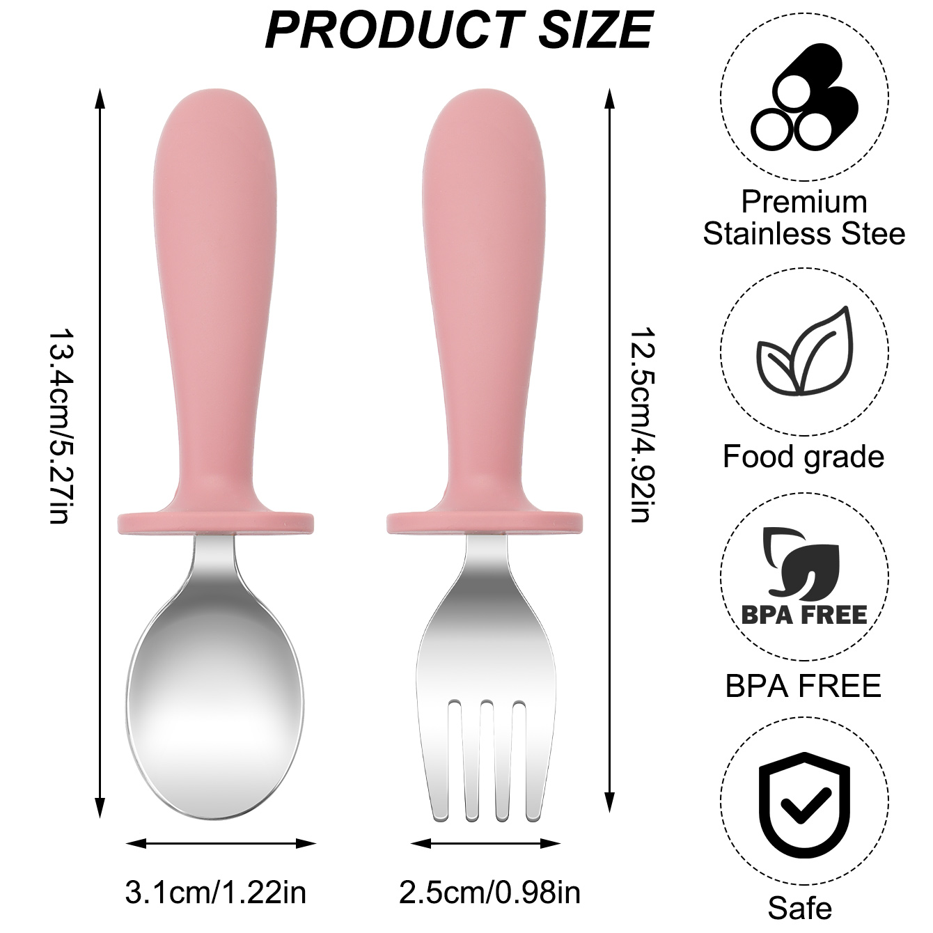 Kleur Kids 2 Stuks Rvs Lepel V - Baby Food Utensils Set recensie en prijs